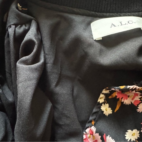 A.L.C. Kelley Floral Bomber Silk Blend Jacket size Small - Picture 10 of 11